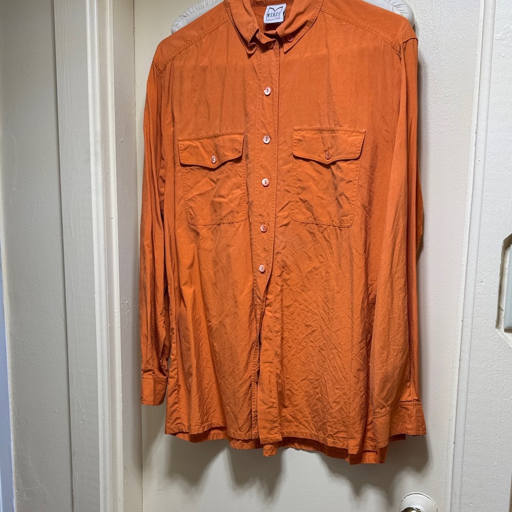 Mondi Rust Button-Up Blouse